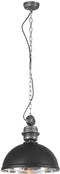 Mexlite Gaeve 2661ZW - Hanglamp Ø50cm E27 Fitting - Hoogte Verstelbaar - Zwart / Zilver