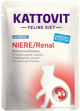 Kattovit - Feline Dieet Zakje Nier/Renaal 24x85g - Eend