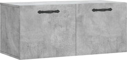 vidaXL - Wandkast - 80x36,5x35 - cm - bewerkt - hout - betongrijs