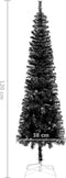 vidaXL - Kerstboom - smal - 120 - cm - zwart