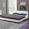 Gestoffeerd bed Paris - 140 x 200 cm - LED Verlichting - Wit