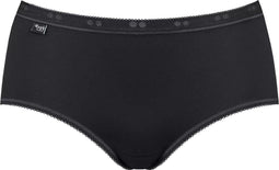 sloggi Basic+ - Dames Midi slip - Effen - Zwart - Maat 42