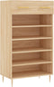 vidaXL - Schoenenkast - 60x35x105 - cm - bewerkt - hout - sonoma - eikenkleurig