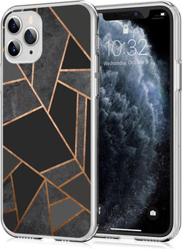 iMoshion Hoesje Geschikt voor iPhone 11 Pro Hoesje Siliconen - iMoshion Design hoesje - Zwart / Meerkleurig / Goud / Black Graphic