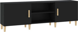 vidaXL - Tv-meubel - 150x30x50 - cm - bewerkt - hout - zwart