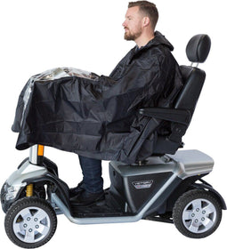 Poncho Deluxe voor scootmobiel met venster Blauw