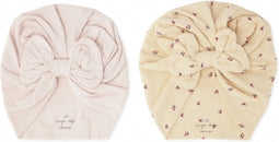 Konges Sløjd - 2 Pack Bambi Bonnet - Bloom/Lavender Mist - Voor Kinderen - 3-6 Maand - Maat 3-6 mnd
