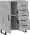 vidaXL - Dressoir - 69,5x34x90 - cm - bewerkt - hout - betongrijs