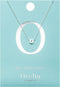 Orelia letter ketting - Ketting met initiaal O - Verstelbaar 40,5 cm - Zilverkleurig