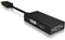Icy Box IB-AC1031 - DisplayPort Adapter - 3-in-1 DVI HDMI VGA - Zwart