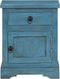 vidaXL - Nachtkastje - 40x30x50 - cm - massief - mangohout - blauw