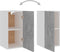 vidaXL - Hangkast - 29,5x31x60 - cm - bewerkt - hout - betongrijs