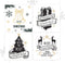Giftmas Kerstkaarten - Wenskaarten - 52 Stuks - Met Enveloppen en Stickers - Nieuwjaarskaarten - 10x10cm
