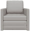 vidaXL - Vloersofa - Bed - 2-in-1 - Cloud - Grijs - 74x77x81 - cm - Stof