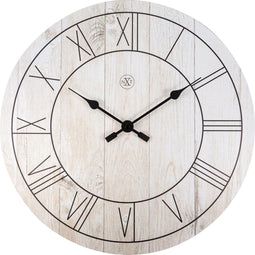 nXt - Wandklok - 40 cm - Hout - Wit - 'Paul'