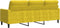 vidaXL - Driezitsbank - 180 - cm - fluweel - geel