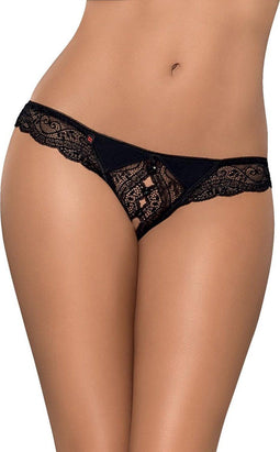 Obsessive - Miamor Kruisloze String Zwart L/XL