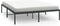 vidaXL - Bedframe - metaal - zwart - 140x200 - cm