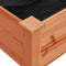 vidaXL - Plantenbak - met - voering - 161x45x76 - cm - massief - vurenhout - bruin