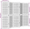 vidaXL - Kamerscherm - met - 5 - panelen - massief - paulowniahout - wit