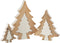 J-Line decoratie Kerstboom Puzzle - hout - wit - large