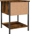 vidaXL - Nachtkastjes - 2 - st - 34x35,5x45 - cm - bewerkt - hout - gerookt - eikenkleur