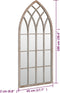 vidaXL - Tuinspiegel - 100x45 - cm - ijzer - zandkleurig