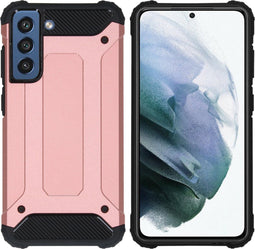 iMoshion Hoesje Geschikt voor Samsung Galaxy S21 FE Hoesje - iMoshion Rugged Xtreme Backcover - Rosé