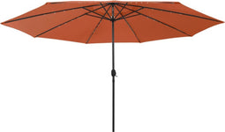 vidaXL - Parasol - met - LED-verlichting - 400 - cm - terracottakleurig