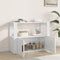 vidaXL - Dressoir - 80x30x60 - cm - bewerkt - hout - hoogglans - wit