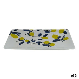 Snackdienblad La Mediterránea Citroen 25 x 15 x 2 cm (12 Stuks)