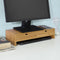SoBuy FRG198-N - Monitorstandaard - 2 Laden - Bamboe - 18 x 45 x 11 cm