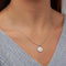 Fossil JFS00502040 - Dames Ketting - Sterling zilver met parelmoer en zirkonia - 45,7 cm