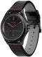 Hugo Boss Zwarte Leren Horloge Elegante Stijl