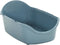 vidaXL - Kattenbak - met - deksel - 56x40x40 - cm - polypropeen - wit - en - blauw