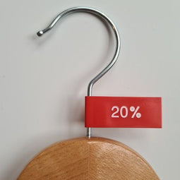 Klika - Label vaantje kunststof kleur rood 20%