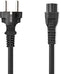 Nedis Stroomkabel - Type F (CEE 7/7) Male - IEC-320-C5 - 2.00 m - Zwart