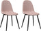 vidaXL - Eetkamerstoelen - 2 - st - fluweel - roze