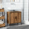 vidaXL - Wastafelkast - 60x30x60 - cm - bewerkt - hout - artisanaal - eikenkleurig