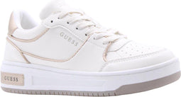 Guess Tokyo - Lage Dames Sneakers - Gouden Details - Wit/Goud