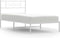 vidaXL - Bedframe - met - hoofdbord - metaal - wit - 90x190 - cm