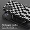 iPhone 12 / 12 Pro Hoesje Met Koord - Selencia Siliconen design hoesje met afneembaar koord - Zwart / Irregular Check Black