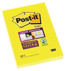 Post-it - Memoblok post-it 660 super sticky 102x152 geel | 6 stuks