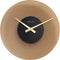 Stille wandklok - 40cm - Mat bruin - Glas - NeXtime Float