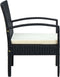 vidaXL - Tuinstoel - met - kussen - poly - rattan - zwart