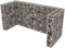 vidaXL - Schanskorf - drievoudige - vuilnisbak - ombouw - 250x100x120 - cm - staal