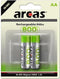 Arcas 177 08206 - Oplaadbare NiMH AA/HR6 800mAh Batterijen - Milieuvriendelijk (2 stuks)