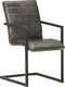 vidaXL - Eetkamerstoelen - 2 - st - echt - leer - grijs