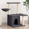 vidaXL - Kattenmeubel - met - sisal - krabpalen - 83 - cm - donkergrijs