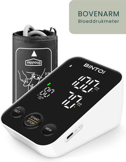 Bintoi BX300 - Bloeddrukmeter Bovenarm - 240 geheugenplaatsen - Incl. Opbergtas en Batterijen